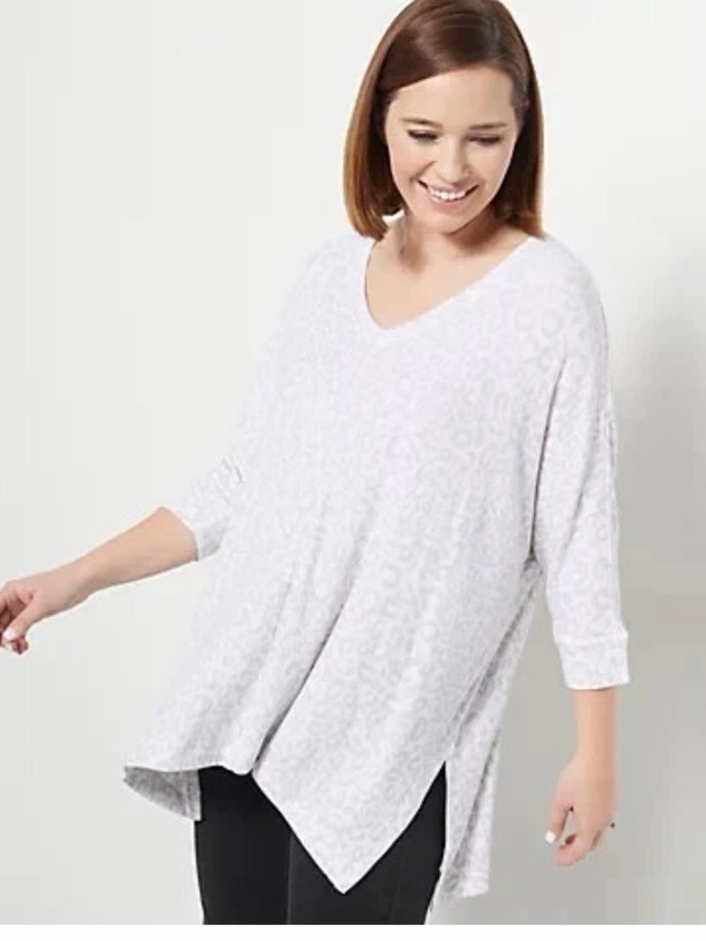 Laurie Felt Cream V-Neck Long Sleeve Women's Top